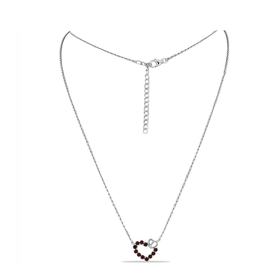 Strieborný Náhrdelník s Bartonským Granátom