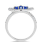Strieborný Prsteň s Austrálskym Modrým Zafírom a Bielym Topásom