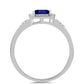 Strieborný Prsteň s Austrálskym Modrým Zafírom a Bielym Topásom