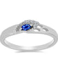 Strieborný Prsteň s Austrálskym Modrým Zafírom a Bielym Topásom