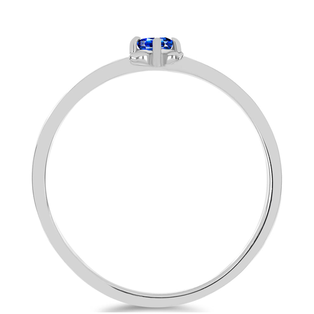 Strieborný Prsteň s Austrálskym Modrým Zafírom 3 