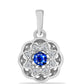 Strieborný Prívesok s Austrálskym Modrým Zafírom a Bielym Topásom