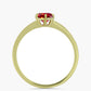Pozlátený Strieborný Prsteň s Majestátnym červeným moissanitom