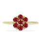 Pozlátený Strieborný Prsteň s Majestátnym červeným moissanitom