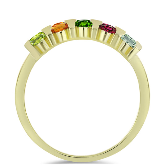 Pozlátený Strieborný Prsteň s Chakra Turmalínom