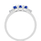 Strieborný Prsteň s Austrálskym Modrým Zafírom a Bielym Topásom