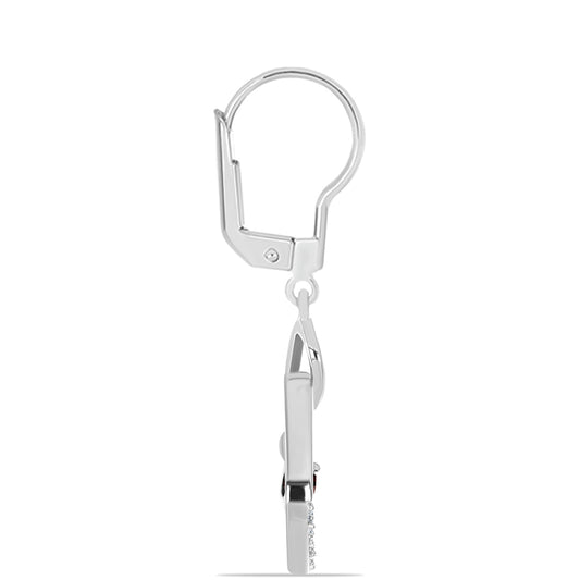 Strieborné Náušnice s Bartonským Granátom a Bielym Topásom