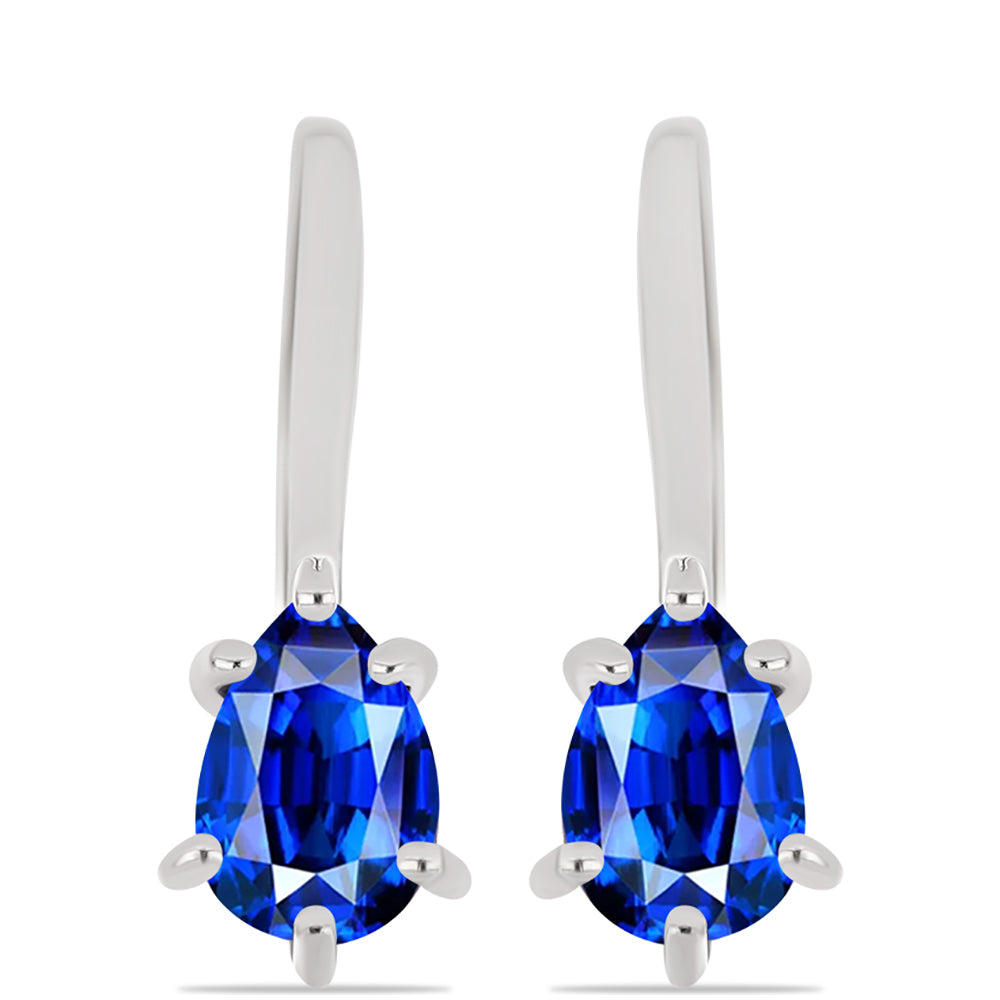 Strieborné Náušnice s Austrálskym Modrým Zafírom