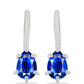 Strieborné Náušnice s Austrálskym Modrým Zafírom