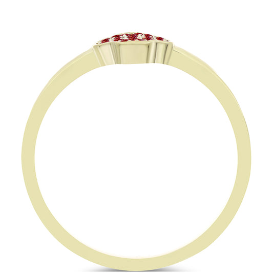 Pozlátený Strieborný Prsteň s Majestátnym červeným moissanitom