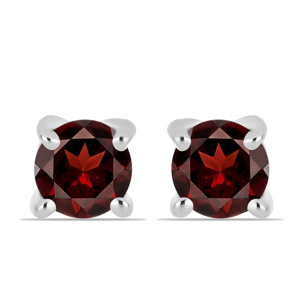 Strieborné Náušnice s Bartonským Granátom