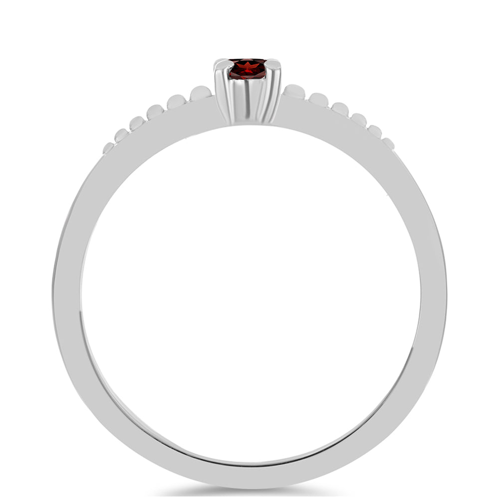 Strieborný Prsteň s Bartonským Granátom