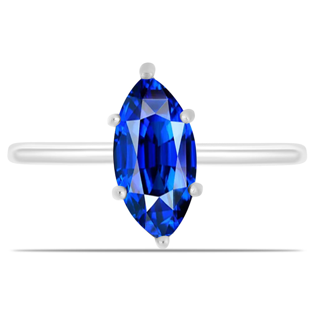 Strieborný Prsteň s Austrálskym Modrým Zafírom 1 