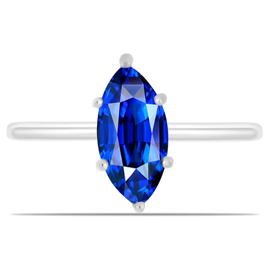 Strieborný Prsteň s Austrálskym Modrým Zafírom