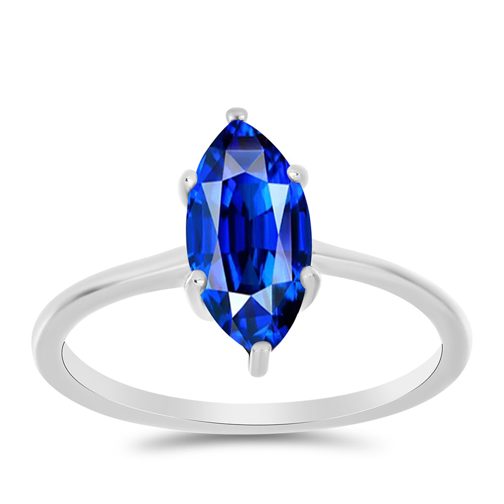 Strieborný Prsteň s Austrálskym Modrým Zafírom