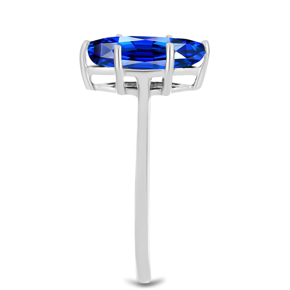 Strieborný Prsteň s Austrálskym Modrým Zafírom 4 