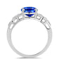 Strieborný Prsteň s Austrálskym Modrým Zafírom a Bielym Topásom