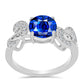 Strieborný Prsteň s Austrálskym Modrým Zafírom a Bielym Topásom