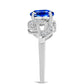 Strieborný Prsteň s Austrálskym Modrým Zafírom a Bielym Topásom