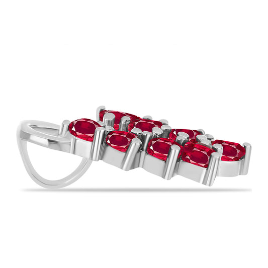 Strieborný Prívesok s Madagaskarským Rubínom