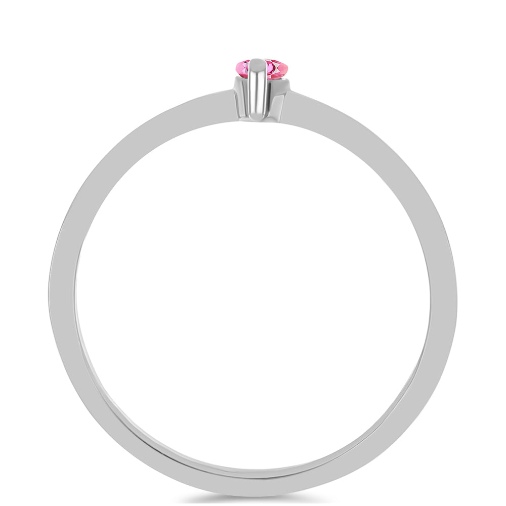 Strieborný Prsteň s Ružovým Turmalínom z Pelmadulla 2 