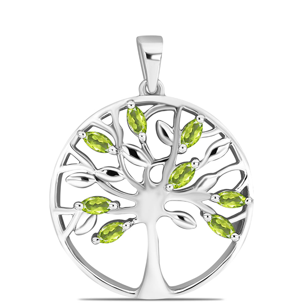 Strieborný Prívesok s Changbaiskym Olivínom 1 