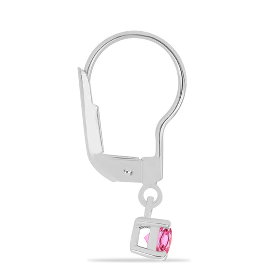 Strieborné Náušnice s Ružovým Turmalínom z Pelmadulla