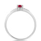 Strieborný Prsteň s Madagaskarským Rubínom