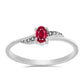 Strieborný Prsteň s Madagaskarským Rubínom