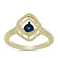 Pozlátený Strieborný Prsteň s Modrým tancujúcim diamantom