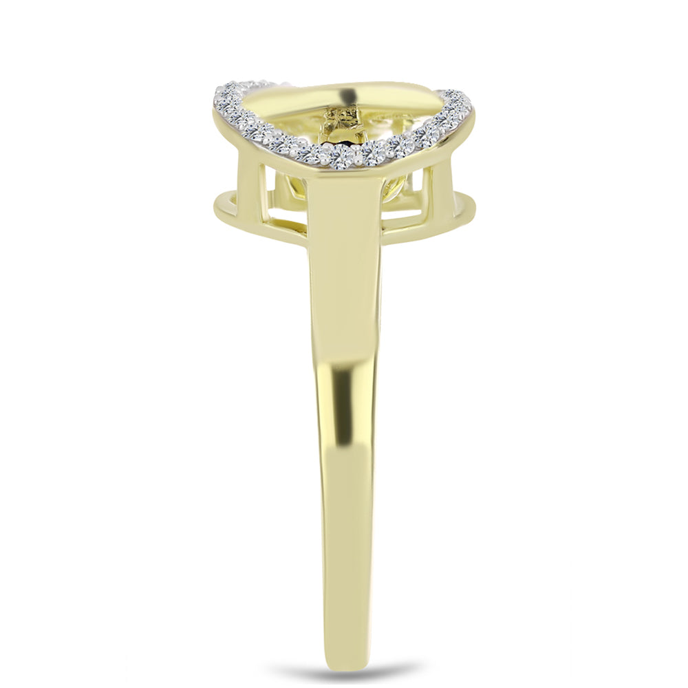 Pozlátený Strieborný Prsteň s Modrým tancujúcim diamantom a Bielym Topásom 4 