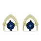 Pozlátené Strieborné Náušnice s Modrým tancujúcim diamantom
