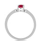 Strieborný Prsteň s Madagaskarským Rubínom