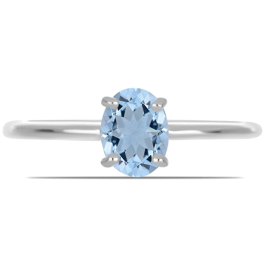 Strieborný Prsteň s Akvamarínom z Embu County