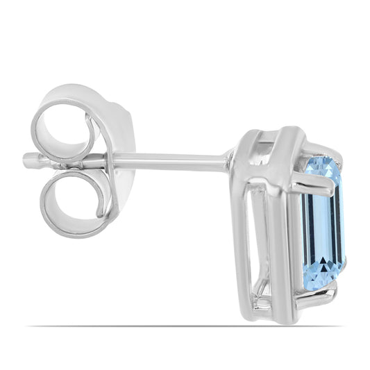 Strieborné Náušnice s Akvamarínom z Embu County