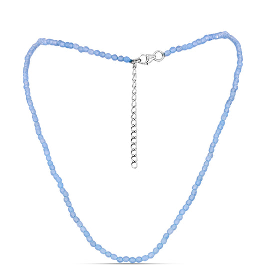 Strieborný Náhrdelník s Akvamarínom z Embu County