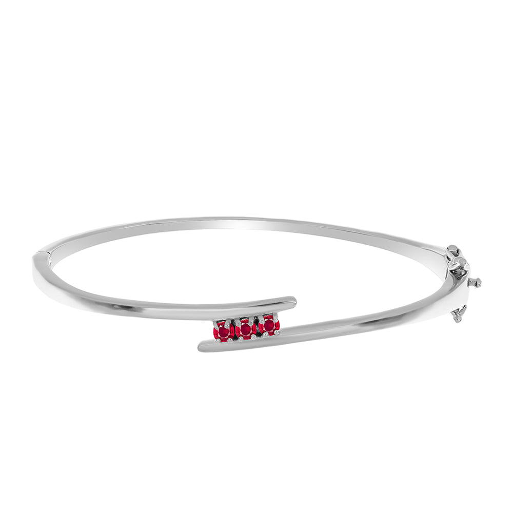 Strieborný Náramok s Madagaskarským Rubínom 1 