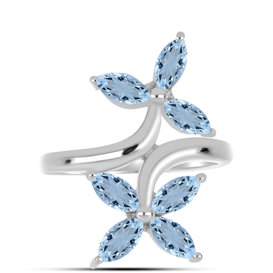 Strieborný Prsteň s Akvamarínom z Embu County