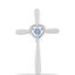 Kríž Strieborný Prívesok s Akvamarínom z Embu County