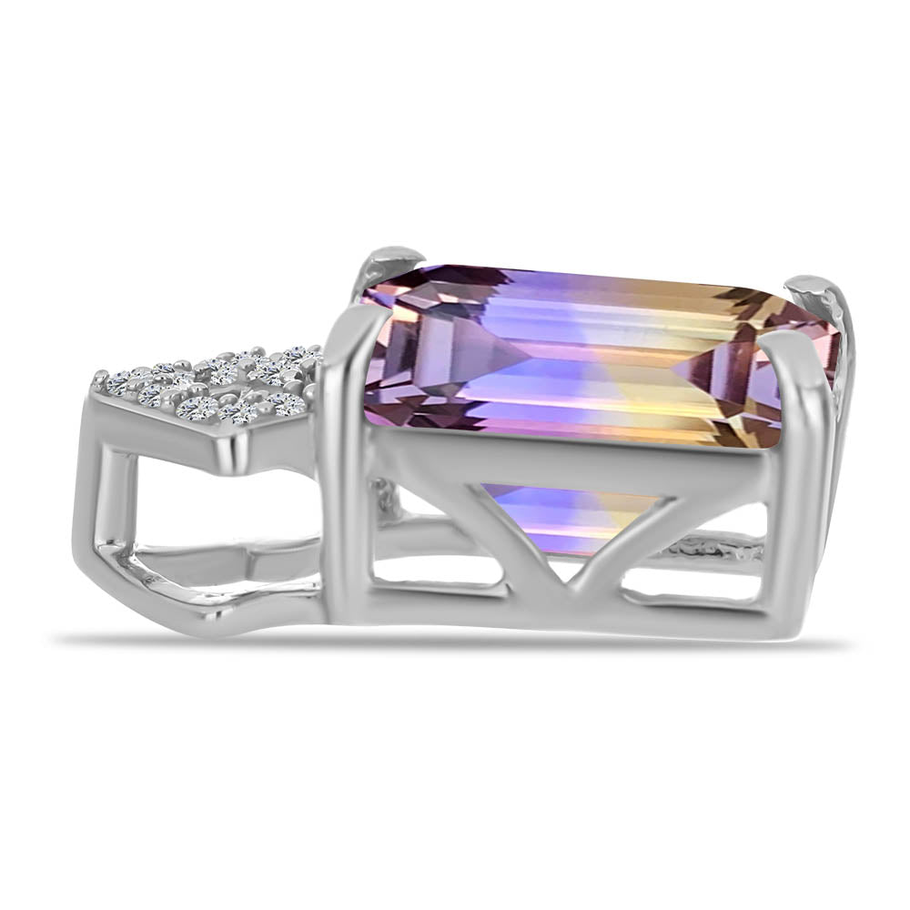 Strieborný Prívesok s Ametrinom z Anahi a Bielym Topásom 2 