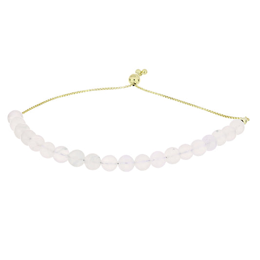 Pozlátený Strieborný Náramok s Dúhovým Mesačným Kameňom