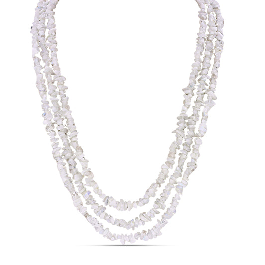 Nugetový Náhrdelník s Dúhovým Mesačným Kameňom