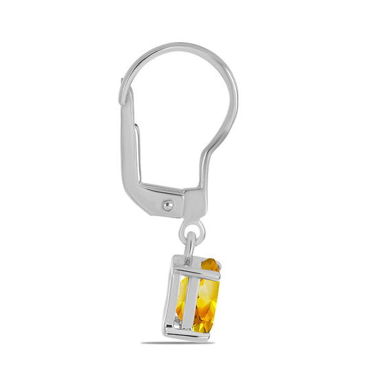 Strieborné Náušnice s Uralským Citrínom