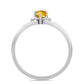 Strieborný Prsteň s Uralským Citrínom a Bielym Topásom
