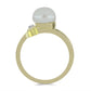 Pozlátený Strieborný Prsteň s Bielou Sladkovodnou Perlou a Bielym Topásom