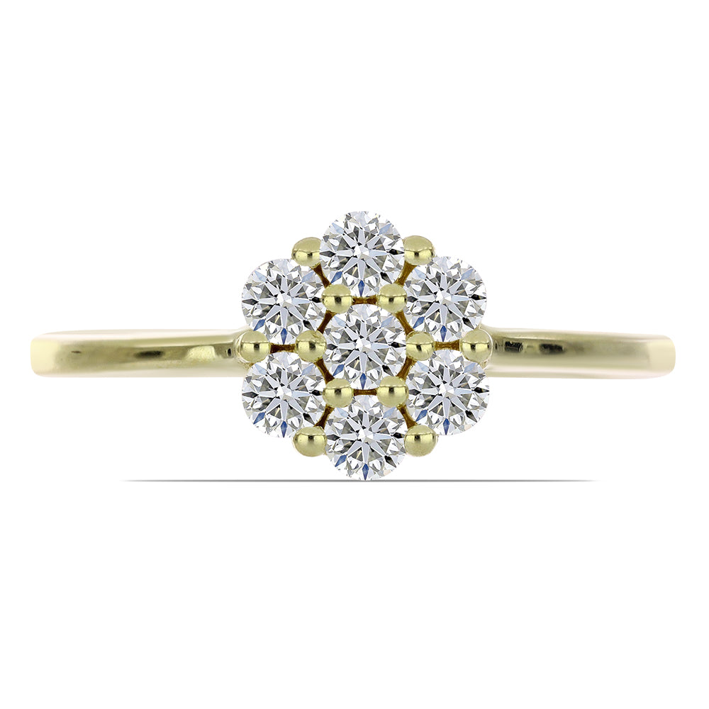 Pozlátený Strieborný Prsteň s Certifikovaný Diamantom pestovaný v laboratóriu