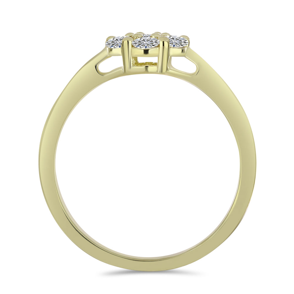 Pozlátený Strieborný Prsteň s Certifikovaný Diamantom pestovaný v laboratóriu 2 