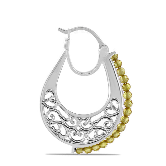 Strieborné Náušnice s Uralským Citrínom