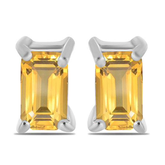 Strieborné Náušnice s Uralským Citrínom