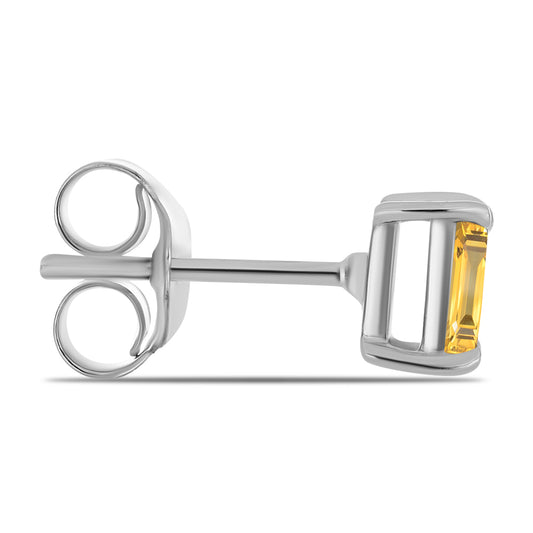 Strieborné Náušnice s Uralským Citrínom